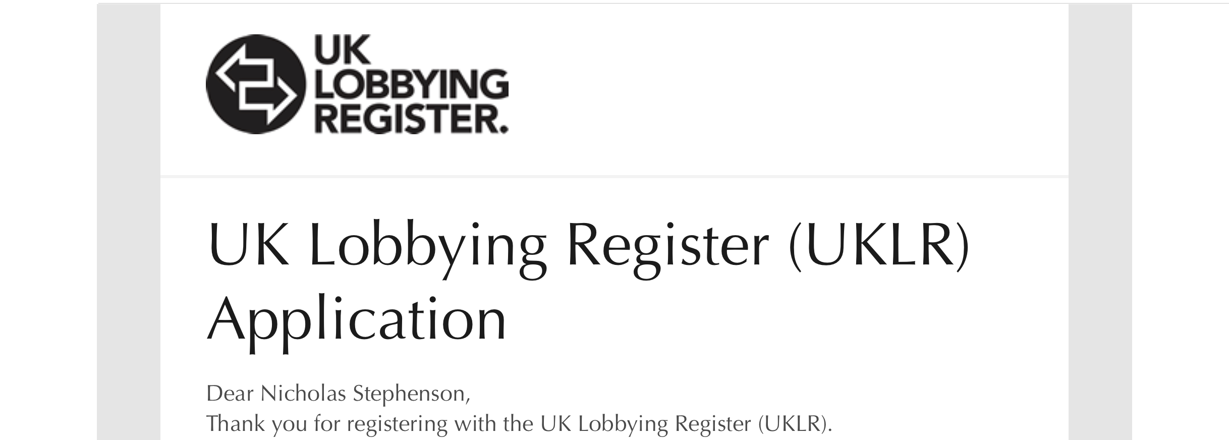 UK lobbying register